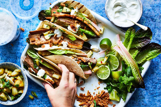 Slow Cook Pork Belly Tacos with Spicy Pineapple Salsa